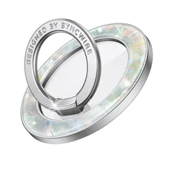 【数量限定】Syncwire MagSafe用マグネット式電話グリップ、カラフルなシェルマグネット式電話リングホルダー、360°回転フローティング効果携帯電話リングスタンドMagSafeリング、iPhone 15 Pro Max 14 13 &All-パール光