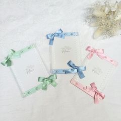 【Sale】【B8】E25 白レースリボン ニュアンスカラートレカケース