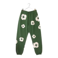 DENIM TEARS (デニムティアーズ) The Cotton Wreath Sweatpant 総柄 スウェットパンツ グリーン