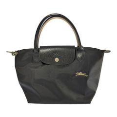 LONGCHAMP ロンシャン ル プリアージュクラブ・Sサイズ ナイロン レザー ハンドバッグ/L1621619001/ブラック/お仕事バッグ【オールシーズン】【♀】【A】【レディース】★■556929【中古】