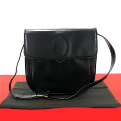極 美品 希少品 YVES SAINT LAURENT イヴ・サンローラン ヴィンテージ YSL ロゴ レザー 本革 ショルダーバッグ ポシェット ブラック 36888
