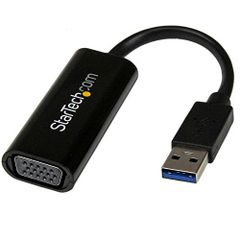【新品・2営業日で発送】STARTECH.COM Slim USB 3.0 to VGA External Video Card Multi Monitor Adapter - 1920x1200 ／ 1080p(USB32VGAES)