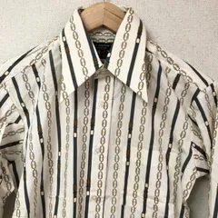 (^w^)b MAX マックス シャツ ワイシャツ  グレー 白 綿100% 総柄 模様 カッターシャツ ビジネス タウンユース フォーマル ボタン ワーク系 紳士 きれい エレガント トップス メンズ サイズ M