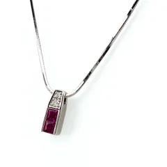 ポーラ POLA ルビー デザインネックレス プラチナ ペンダント メレダイヤ ネックレス Pt900 ルビー ダイヤモンド レディース 【中古】のサムネイル