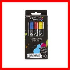 ★送料無料★スタンダード色_5色セット ペベオ(Pebeo) 不透明油性ペイントマーカー 4アーティスト マーカー スタンダード5色セット(4mm)