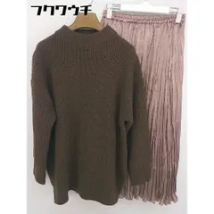 ◇ B MING by BEAMS リブニット ロング - セーター スカート セットアップ 上下 サイズS ブラウン ブラウン系 レディース  【中古】 【1202020001718】