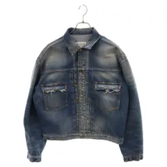 Martin Margiela 10 (マルタンマルジェラ) 22SS Destroy Denim Jacket デストロイ加工 デニムジャケット インディゴ S50AM0537のサムネイル