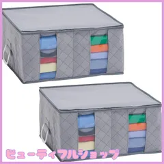 【特価】アストロ 持ち手付き 収納袋 衣類用 グレー 2枚組 不織布 仕切り付き 収納ケース 衣装ケース 収納ボックス ソフトケース 衣装ケース 折りたたみ 179-03