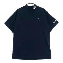 サイズ：0 PEARLY GATES パーリーゲイツ 2024年モデル ハイネック 半袖Tシャツ  ネイビー系 [240101401582]# ゴルフウェア レディース ストスト