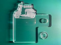 自賠責ステッカープレート　ジョルノ　GIORNO　シルエット　5ｍｍ厚クリア
