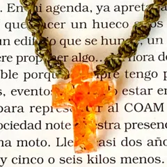 十字架（クロス）金木犀ネックレス