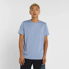 ニューバランス 半袖 Tシャツ メンズ Newbalance Sport Essentials ランS/STシャツ ランニングウェア マラソン  陸上 トレーニング スポーツウェア  吸汗速乾 ドライ 軽量 ワンポイント  メンズウエア/MT41222-DUS