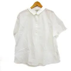 エルエルビーン 半袖シャツ トップス ブラウス シアサッカー レディース 1Xサイズ ホワイト L.L.Bean 【中古】