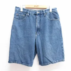 W32/古着 ルート66 ショート パンツ ショーツ メンズ 00s コットン 紺 ネイビー デニム 25jun11 中古 ボトムス 短パン ショーパン ハーフのサムネイル