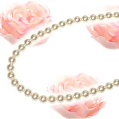 ガラスパール連ネックレス直径8ミリ18インチ   プレゼント 春夏秋冬 大人気