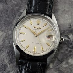 ROLEX オイスターデイト 6494 アンティーク ヴィンテージウォッチ 1956年製 ロレックス時計 赤黒カレンダー デイト