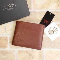 良品✨ガンゾ 2つ折り財布 札入れ 小銭入れ カード入れ レザー 茶 ロゴ