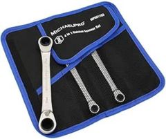 4-in-1 ラチェットめがねレンチセット 3本セット 8,9,10,11,12,13,14,15,16,17,18,19mm 12サイズ マイケルプロ MP001163 工具 整備用品 メンテナンス 修理 DIY 自動車やバイクの整備に MichaelPro