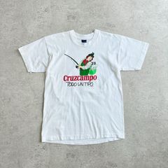 90s USA製 Cruzcampo todo untipo Fishing Printed T-shirt クルスカンポビール フィッシング 魚 Tシャツ TEE カンパニー