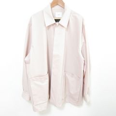 美品 23SS KANEMASA カネマサ HIGH TENSION TWILL JERSEY LIGHT JACKET 比翼仕立て ステンカラーコート KM23S-017 3 スモークピンク メンズ 古着 中古 USED