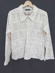 ◇ w closet ダブルクローゼット 長袖 カーディガン サイズF ライトベージュ レディース P  【1408200014664】