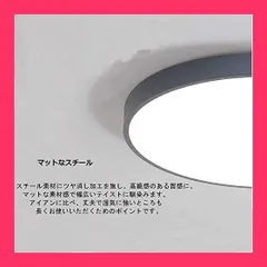 【スタッフおすすめ！】シーリングライトled 薄型30Ｗ 照明器具 6畳 おしゃれシーリングらいと 北欧風 昼光色 明るい 簡単取り付け 引っ掛け式 キッチン/和室/洋室/居間/台所/洗面所 グレー 省エネ