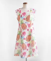 未使用★ Super Beauty ◆ フルーツ柄 レース ワンピース サイズ40 ピンク ノースリーブ スーパービューティ ◆G021