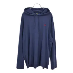 Polo by Ralph Lauren ポロ ラルフローレン ワンポイントロゴ パーカー ネイビー(メンズ XL)中古 古着 V6451
