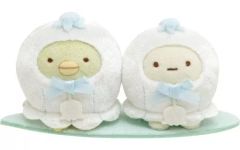 [중고] 봉제인형 펜긴? & 타피오카 테노리 봉제인형 세트 스미코구라시 콜렉션 얽히게 세이의 꽃밭 테마 [스미코구라시]