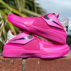 NIKE KD 4 'AUNT PEARL' ナイキ ケーディ 4 ケビン デュラント 2024年 復刻 【MEN'S】 pinkfire/black-metallic silver HF9098-600