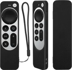 AppleTV 4K 2022 アップルTV 2021 対応 リモコン ケース Siri Remote コントローラー 衝撃 シリコン 傷防止 カバー 軽量 滑り止め 耐衝撃 シリコンカバー ストラップ付き リモコンカバー ストラップのサムネイル