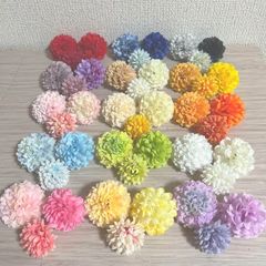 NO0729-01 造花 花材 花パーツ アーティフィシャルフラワー　バラ　フェイクフラワー　アートフラワー  セット　小さい花　材料　ハンドメイド　成人式　七五三　髪飾り　ヘアピン　ピンポンマム