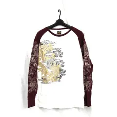 F-0076　DBLD　ロングTシャツ　龍・鯉 刺繍　Lサイズ