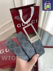【今日特価】Gucci スクエアバックルニューベルト-1