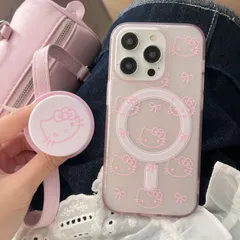 hellokitty iPhone16ケース ハローキティ ピンク クリアケース リング付き iphoneケース MagSafe対応 iphone15ケース ハードケース スマホケース 可愛い iphone14ケース iPhone13ケース xzjhgjh#