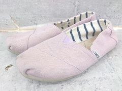 ◇ TOMS トムス スリッポン シューズ 24.5cm ピンク *  【1002799782814】