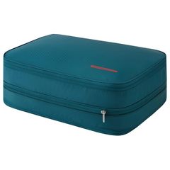 Bee Nesting圧縮バッグ 防水トラベルポーチ 旅行用圧縮袋 26L 衣類圧縮袋収納 ファスナー 拡張可能 ペース節約 2 つの収納コンパートメント 軽量 出張 旅行 便利グッズ (26L, グリーン) 0
