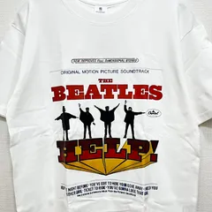 新品 ビートルズ BEATLES ヘルプ HELP アルバム イメージ バンドTシャツ バンティー バンT ミュージックTシャツ メンズ Lサイズ 半袖 ホワイト 白T プリント 古着 ユーズド 定番 バンド オールディーズ イラストプリント アメカジのサムネイル