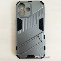 iPhone 16 ケース スマホ バンパー アーマー スタンド マグネットホルダー対応 グレー 灰色 灰 アイフォン
