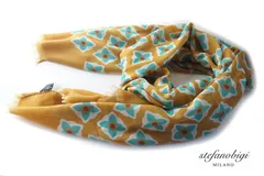 【3月末限定セール】新品｜未使用｜ステファノビジ｜フラワー柄ウール×コットンストール