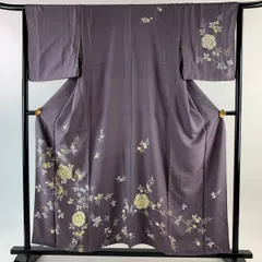 超特価国産専用ページk-1403 紫色が素敵 豪華 訪問着 正絹 広衿 袷 着物 着物・浴衣