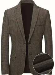 スーツ テーラードジャケット メンズ スーツ スリムスーツ コールテン 防シワ ジャケット ビジネススーツ ビジネス 紳士服 スリム 細身 suit 長袖 ポケット付き 2つボタン 肩パッド アウター オールシーズンン 保温 暖か 秋 冬 春 大きいサイズ