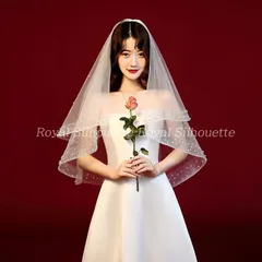 ベール オフホワイト 白 パール ウェディングベール 結婚式 花嫁 二次会 メッシュ フェミニン プリンセス 森ガール 前撮り ガーリー パーティー ウェディング レース チュール 可愛い