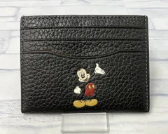 美品　コーチ　カードケース　CR375 ディズニーコラボ　ミッキーマウス　オンライン限定モデル　黒　ブラック