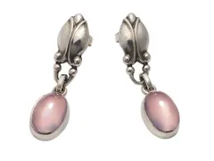 ジョージジェンセン GEORG JENSEN ローズクォーツ ピアス 17 シルバー925のサムネイル