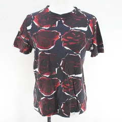 ピーエスポールスミス PS Paul Smith 花柄 フラワー 半袖 Tシャツ カットソー M 紺系 ネイビー 日本製