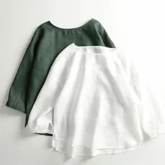 綿麻 ブラウス レディース プルオーバー チュニックブラウス 七分袖 シャツ トップス コットンリネン チュニック 着痩せ ゆったり 体型カバー 可愛い ナチュラル 透け chaoliu122