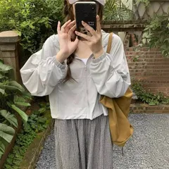 ラッシュパーカー レディース 日焼け止め ラッシュガード フード付き ジップアップ 紫外線対策 ロング丈 uvカット 通気性 薄手 夏服 旅行 ビーチ 自転車 ceOm860