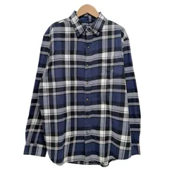 チャップス CHAPS チェックシャツ ボタンダウン ネルシャツ 長袖シャツ Lサイズ ワンポイント 刺繍 古着 D306