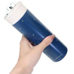 スヌーピーモチーフ付きステンレスボトル 400ml 214109 スヌーピー天体観測 カミオジャパン 保温保冷 水筒 ランチ マグボトル 魔法瓶 かわいい  学校 会社 ピクニック